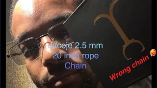 Jacoje (wrong chain) 20 inch 2.5mm rope chain review.