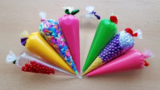 Making Crunchy Slime with Piping Bags #167