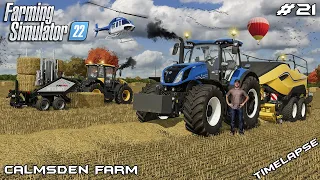 Baling STRAW with New Holland BIGBALER 1290 HD | Calmsden Farm | Farming Simulator 22 | Episode 21