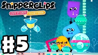 Snipperclips - Gameplay Walkthrough Part 5 - Party Mode! Cut It Out, Together! (Nintendo Switch)