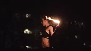 Warlocking with fire palms, amazing fire dancer