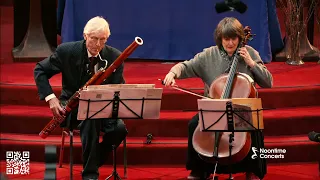 Rebecca Rust, Cello. Friedrich Edelmann, Bassoon in Old St. Mary's Cathedral, San Francisco.