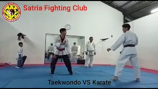 Taekwondo VS Karate  / sparing fight Satria Fighting Club