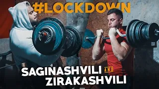 Levan Saginashvili and Irakli Zirakashvili Heavy Biceps training! Lockdown!