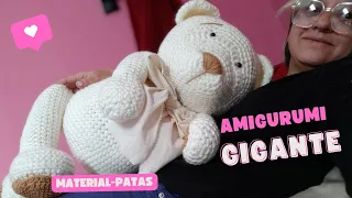 Crochet Oso Amigurumi Gigante Osa Dichosa,paso a paso (materiales y patas) (1/7)