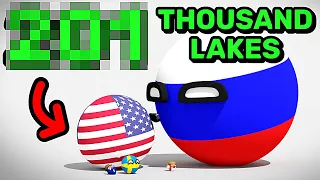 COUNTRIES SCALED BY LAKES | Countryballs Animation