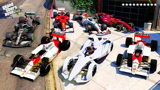 GTA 5 - Stealing FORMULA 1 RACE SuperCars with Franklin! (Real Life Cars)