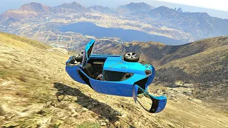 GTA 5 - Cliff Drops Crashes (GTA 5 Crashes/Jumps) Ep.12