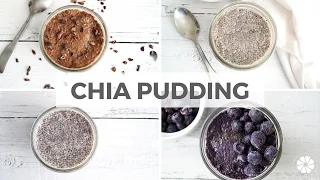 Chia Pudding 4 Ways: Original, Vanilla, Chocolate, Berry | Quick Breakfast | Healthy Grocery Girl