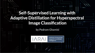 Self-Supervised Learning with Adaptive Distillation for Hyperspectral Image Classification