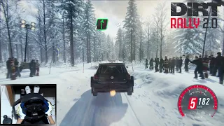 Dirt Rally 2.0 | VW Golf GTI R5 | Sweden | Thrustmaster T150 Pro Gameplay  | Wheel cam