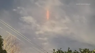 What was that mysterious vertical red light in the Houston sky?