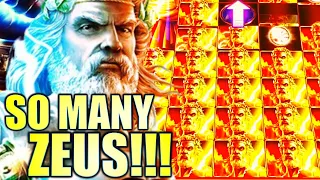 I'VE NEVER SEEN SO MANY ZEUS!! 🤯  ZEUS UNLEASHED & THUNDER DRUMS Slot Machine (LIGHT & WONDER)