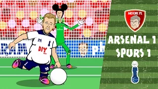 Arsenal vs Spurs in UNDER 2 MINUTES! 1-1 2016 (Parody Goals Highlights)