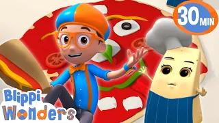 Blippi Makes a Pizza! 🍕 | Blippi Wonders Educational Videos for Kids