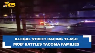 Illegal street racing 'flash mob' rattles Tacoma neighborhood