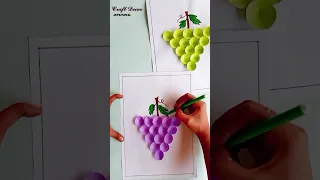 Grapes🍇 craft ideas | Kids craft work | #craftwork | Fruits craft | Paper craft | @craftdecor8810