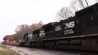 NORFOLK SOUTHERN Ex-Conrail GE D8-40CW Southbound Intermodal Container Train