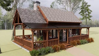 34' x 19' (10x6m) Dreamy Cottage House with Amazing Porch!