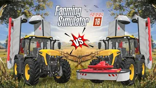 JCB Tractor vs Mower in Fs16 | Fs16 Multiplayer | Timelapse |