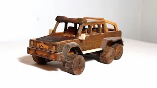Scroll saw project Wooden G Class 6x6 toy car with Scheppach basa 1 and sv1600