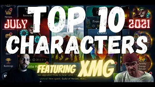 Top 10 Characters in Dragon Champions w/XMG - July 2021