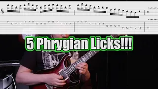 Learn These 5 AWESOME Phrygian Shred Licks!!