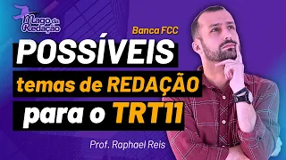 POSSÍVEIS TEMAS DE REDAÇÃO PARA O TRT11 - Banca FCC | Prof. Raphael Reis