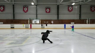 Broken leg sit spin (Level 4) flying entry - figure skating elements by Diana Nightingale