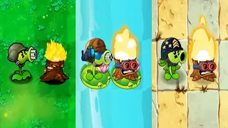 Plants vs Zombies 2: ALL Gatling Pea in Pvz 1-PvZ 2 chinese- PvZ2 Vs Torchwood.