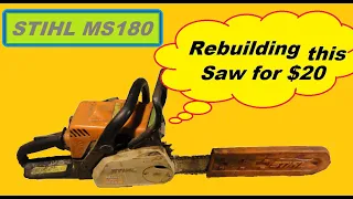 Stihl SM180 Chain Saw Rebuild (Complete Tutorial)