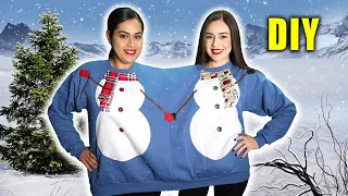 DIY TWO PERSON UGLY CHRISTMAS SWEATER || Lucykiins