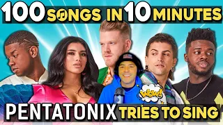 Pentatonix Reaction - PTX Tries To Sing 100 Pop Songs In 10 Minutes challenge