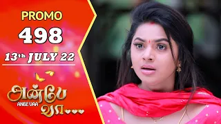 ANBE VAA | Episode 498 Promo | அன்பே வா | Virat | Delna Davis | Saregama TV Shows Tamil