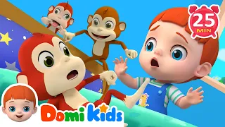 Five Little Monkeys🙉🙈🙊🐵🐒+ More Domikids Baby Songs & Nursery Rhymes | Educational Songs