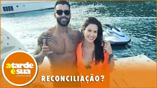 Gusttavo Lima e Andressa Suita trocaram carícias em barco, diz fã que fez flagra