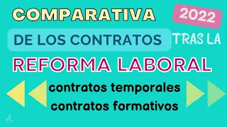 COMPARATIVA DE LOS CONTRATOS DE TRABAJO TRAS LA REFORMA LABORAL 2022