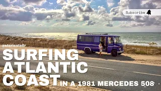 Surfing the Atlantic in a Mercedes 508 camper van: a road trip adventure