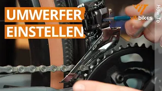 Shimano Umwerfer einstellen 🧑‍🔧 Schaltung am Fahrrad einstellen