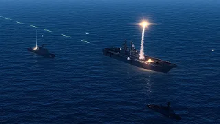 Russian Aircraft Carrier Get Fatal Direct Hit by High-Precision M142 Himars Missile - ARMA 3
