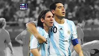 Argentina 2-1 Netherlands ● Olympic Soccer 2008 Messi, Riquelme, Agüero Together QUARTER FINALS