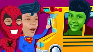 Superhero Wheels on the Bus Song | Nursery Rhymes for kids