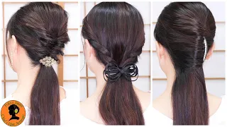 【ポニーテール】ストレートの質感をいかした清楚系ヘアアレンジ髪型