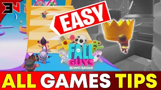 HOW TO WIN IN FALL GUYS - ALL GAMES TIPS AND TRICKS - Fall Guys Win Guide - Fall Guys Game Tips