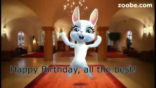Zoobe bunny birthday greeting english
