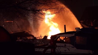 Fire at Reed Point Marina in Port Moody