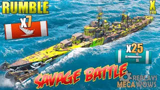 Savage Battle Rumble - 7 Kills 116k Damage | World of Warships Gameplay