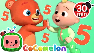 Gimme a High Five + More CoComelon Nursery Rhymes and Kids Songs | Learn About Animals | ABCs 123s