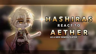 Hashiras react to Aether as a new Demon Slayer || AU || RoseGacha