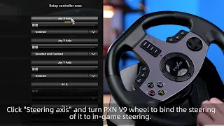 PXN V9 Gaming Steering Wheel & "ETS 2" Setup Video Tutorial for PC and shifter demonstration